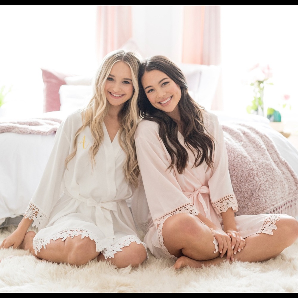 White Silky Robe